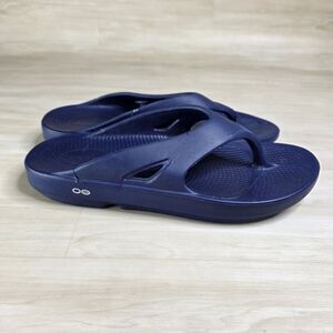 Oofos Ooriginal Blue Men’s Size 14 Recovery Thong Flip Flop‎ Sandals Comfort
